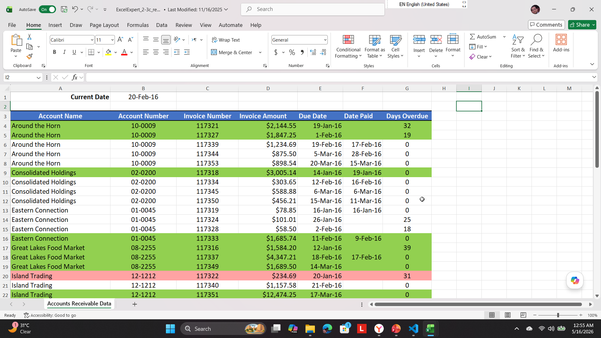 Accounts Receivable overlapping rules result