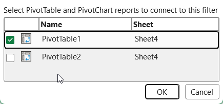Slicer Controlling Both Tables