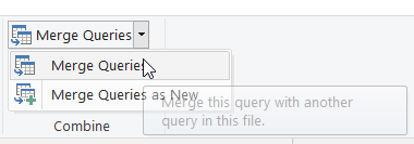 Merge Queries dropdown options