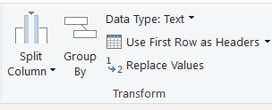 Use First Row as Header button